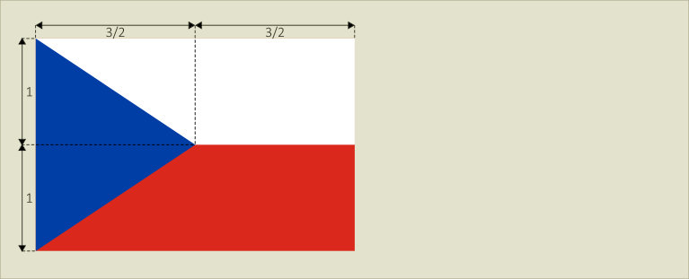 Proporcje czeskiej flagi
